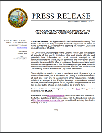 Applications Now Being Accepted for the SB County Civil Grand Jury