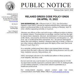 Relaxed Dress Code Policy Ends on April 15, 2022